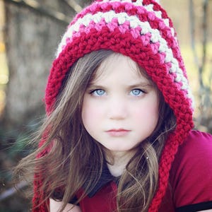 Crochet Hat Pattern - Pixie Hat Pattern 004, Winter Hood, Elf or Gnome Style Cap