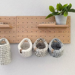 PDF Crochet Pattern Crochet Basket Pattern Hanging Basket DIY Pattern Storage Bin Pattern Mini Peg Board Basket Pattern DIY Gift image 7