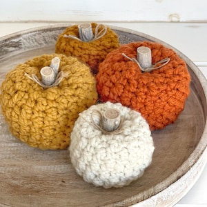 Super Bulky Crochet Pumpkin Pattern - Quick & Easy Fall Decor, DIY Rustic Farmhouse Decorations