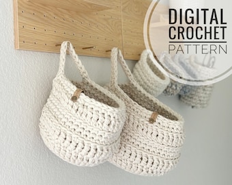 Crochet Storage Basket Pattern | DIY Crochet Pattern | Plant Hanger Pattern | Crochet Pattern for Beginners | Crochet Christmas Stocking