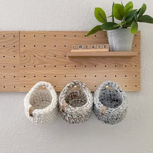 PDF Crochet Pattern Crochet Basket Pattern Hanging Basket DIY Pattern Storage Bin Pattern Mini Peg Board Basket Pattern DIY Gift image 5