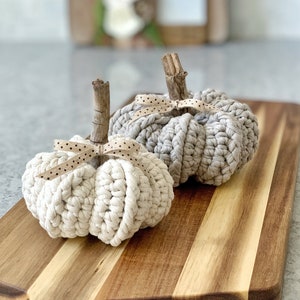 Crochet Pumpkin Pattern DIY Crochet Pattern Farmhouse Pumpkins Farmhouse Decor Fall Decor DIY Crafts Do it Yourself Crochet image 3