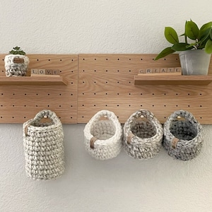 PDF Crochet Pattern Crochet Basket Pattern Hanging Basket DIY Pattern Storage Bin Pattern Mini Peg Board Basket Pattern DIY Gift image 8