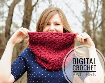Crochet Cowl Pattern | Beginner Crochet Pattern | Chunky Neck Warmer for Fall and Winter