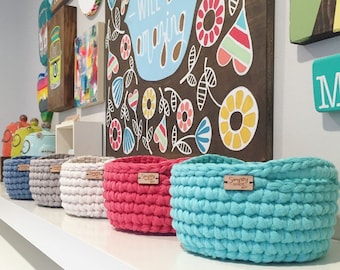 Graduation Gift / Home Decor / Storage Basket / Small Crochet Basket / Crochet Bowl / Crochet Storage Container / Small / Dorm Decor
