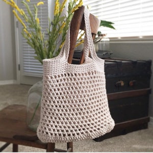 DIY Crochet Pattern The Market Tote Crochet Pattern Crochet Tote Bag Pattern Crochet Purse Pattern Crochet Beach Bag Pattern image 5