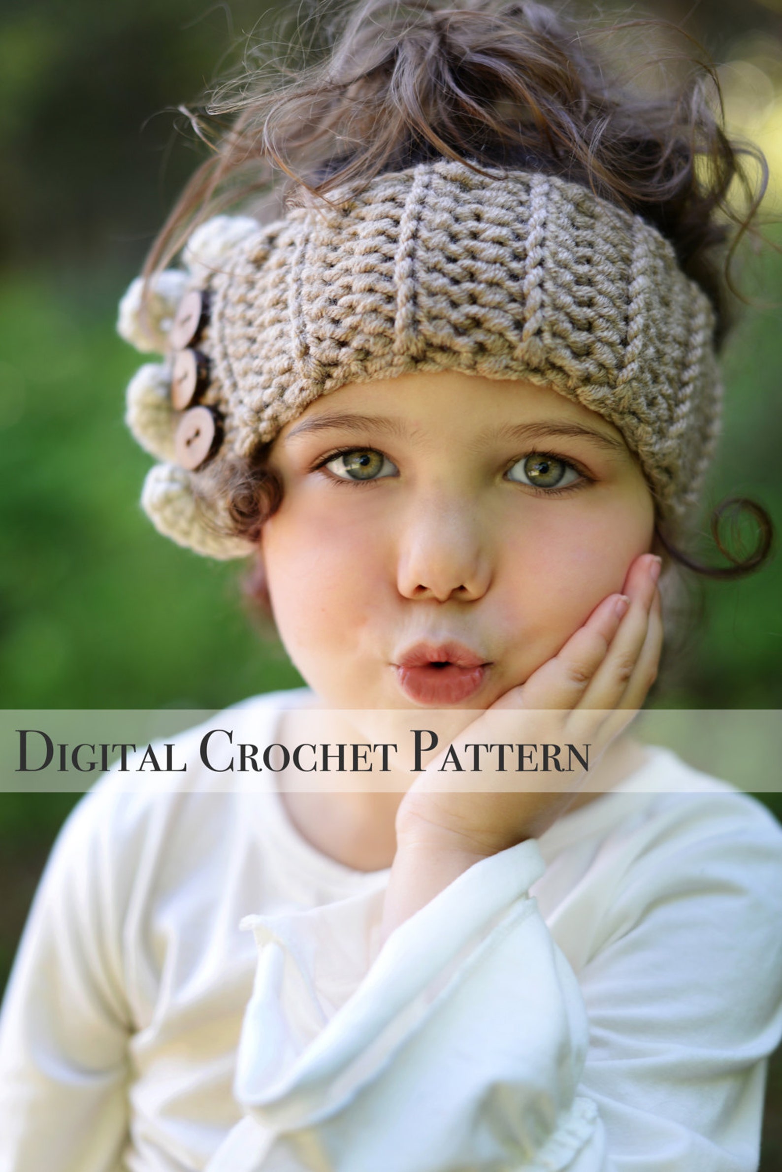 Crochet Ear Warmers Pattern / Ruffle Ear Warmers Pattern 032 / Etsy