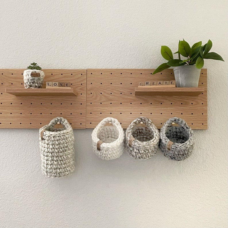 PDF Crochet Pattern Crochet Basket Pattern Hanging Basket DIY Pattern Storage Bin Pattern Mini Peg Board Basket Pattern DIY Gift image 8