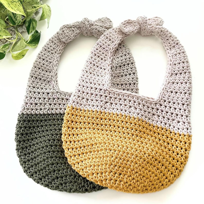 Häkelanleitung für Schultertasche - Top Knot Tragetasche, Boho Farbblock Geldbörse, einfache Sommer Tragetasche PDF häkeln Bild 1