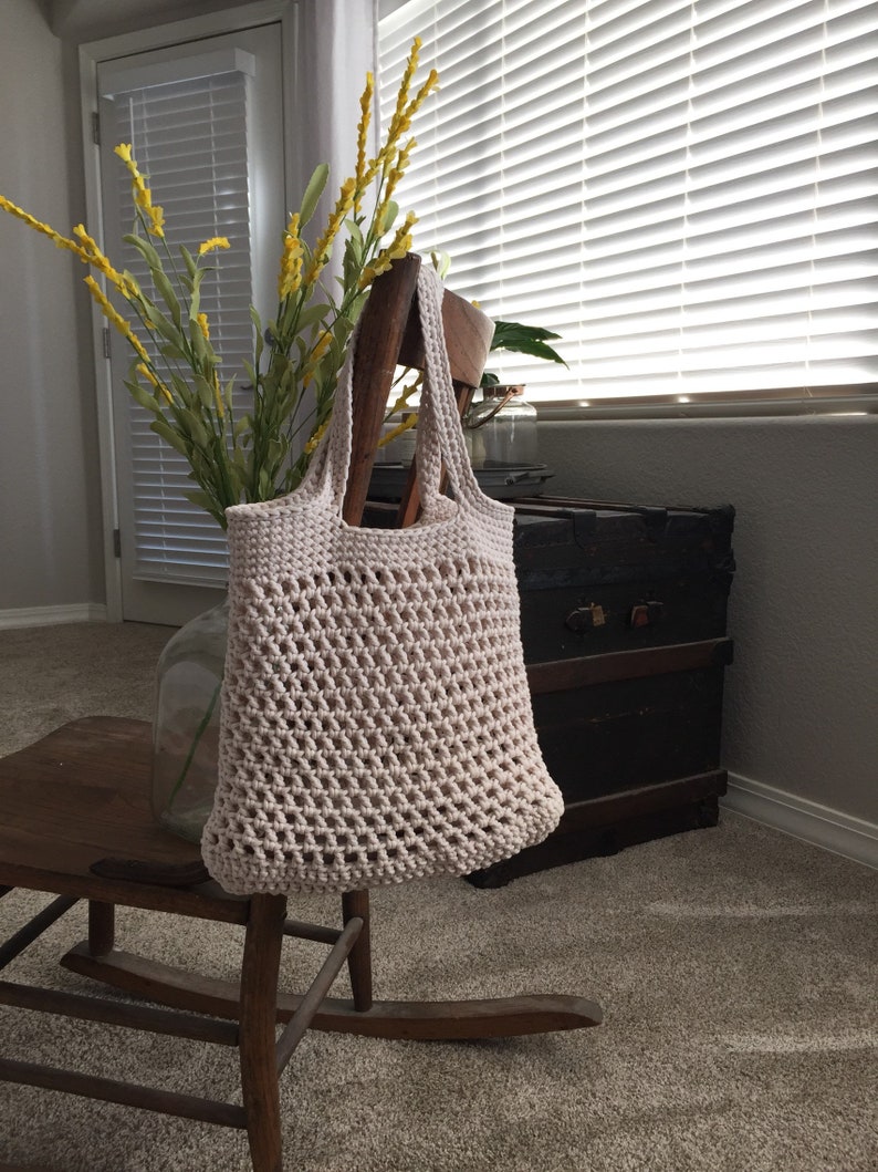 DIY Crochet Pattern The Market Tote Crochet Pattern Crochet Tote Bag Pattern Crochet Purse Pattern Crochet Beach Bag Pattern image 7