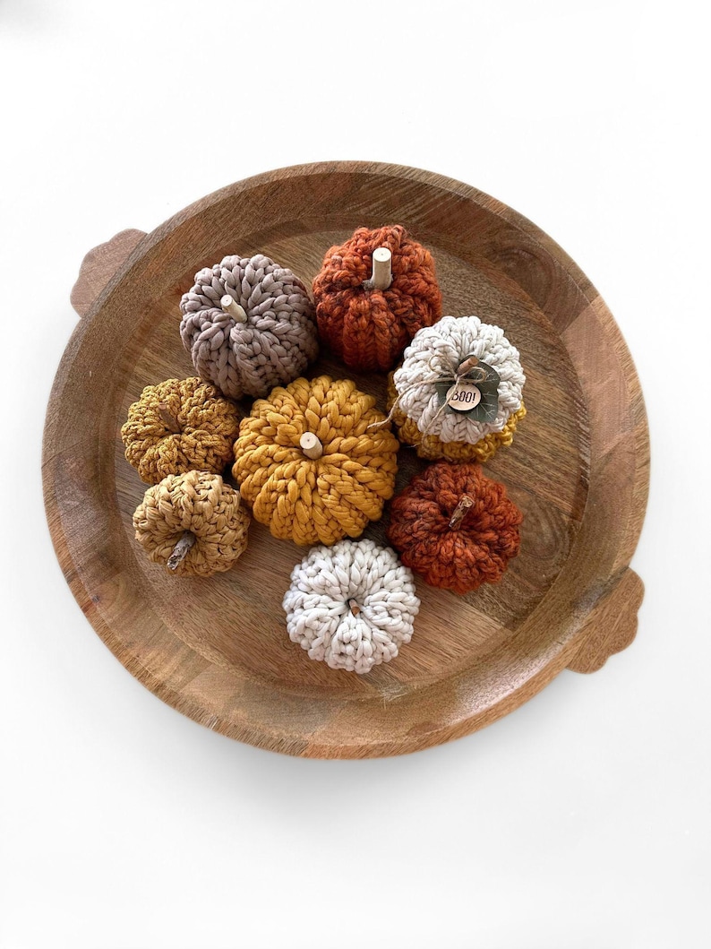 Adjustable Crochet Pumpkin Pattern | One Stitch Pumpkin Pattern with Size 6 Super Bulky Yarn | Fully Customizable image 5