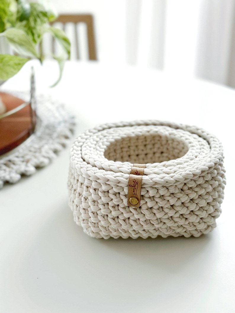 The Boxy Basket Pattern 084 | DIY Crochet Basket Pattern | Square Basket Pattern | Nesting Basket Pattern | Crochet Home Decor Pattern image 7