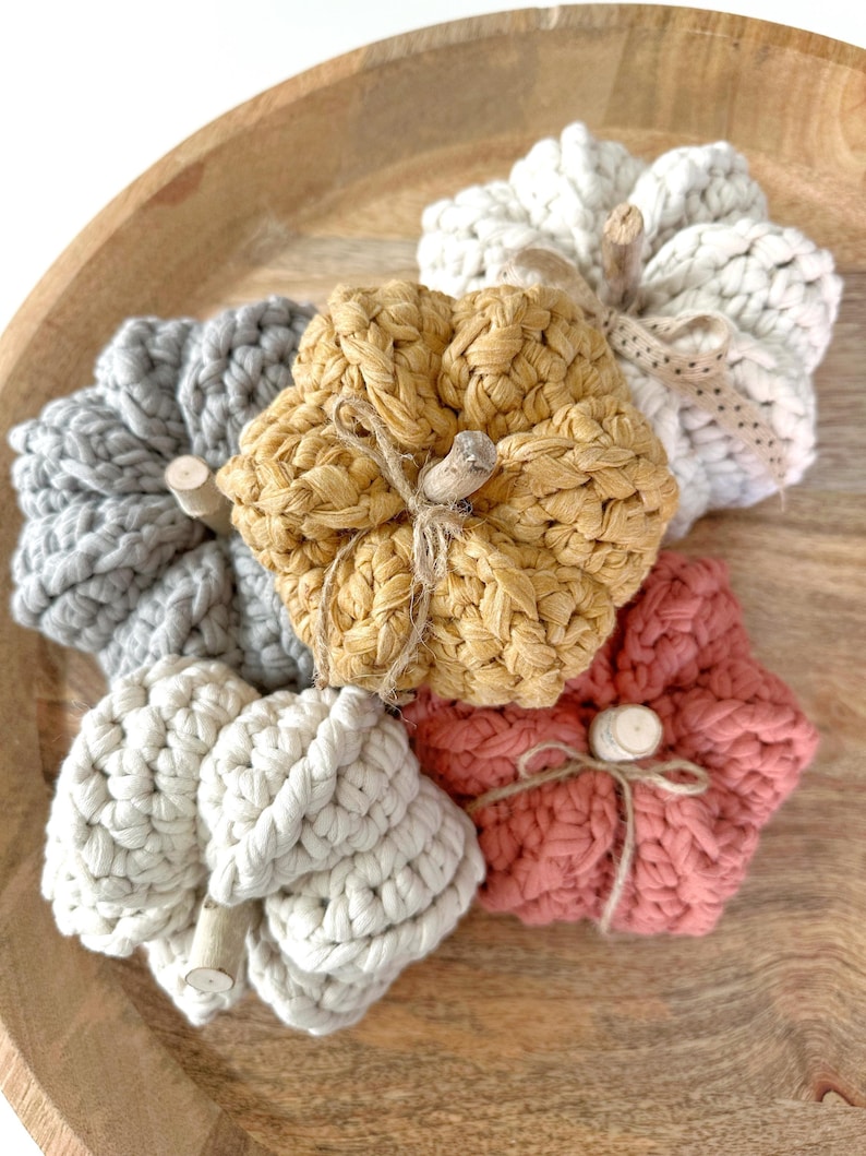 Schema per realizzare una piccola zucca all'uncinetto - Zucca rustica amigurumi in PDF, decorazioni autunnali e di Halloween, decorazioni fai da te per il Giorno del Ringraziamento immagine 14