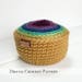 PDF Crochet Pattern | DIY Crochet Pattern | Crochet Nesting Bowl Pattern | Storage Bowl Pattern | Stacking Bowl Pattern | Rainbow Bowls 