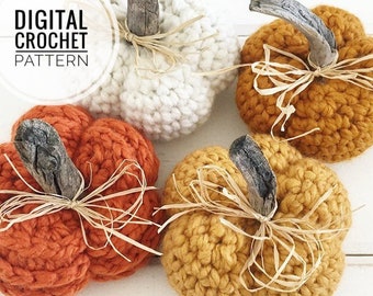 Crochet Pumpkin Pattern | DIY Crochet Pattern | PDF Crochet Pattern | Farmhouse Decor | Fall Decor | DIY Crafts | Do it Yourself Crochet