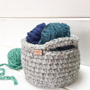Easy Crochet Basket Pattern – Small Storage Basket with Handles & Tray, Quick Beginner Project image 10