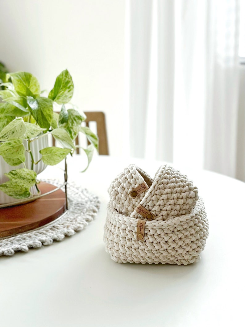 The Boxy Basket Pattern 084 DIY Crochet Basket Pattern Square Basket Pattern Nesting Basket Pattern Crochet Home Decor Pattern image 2