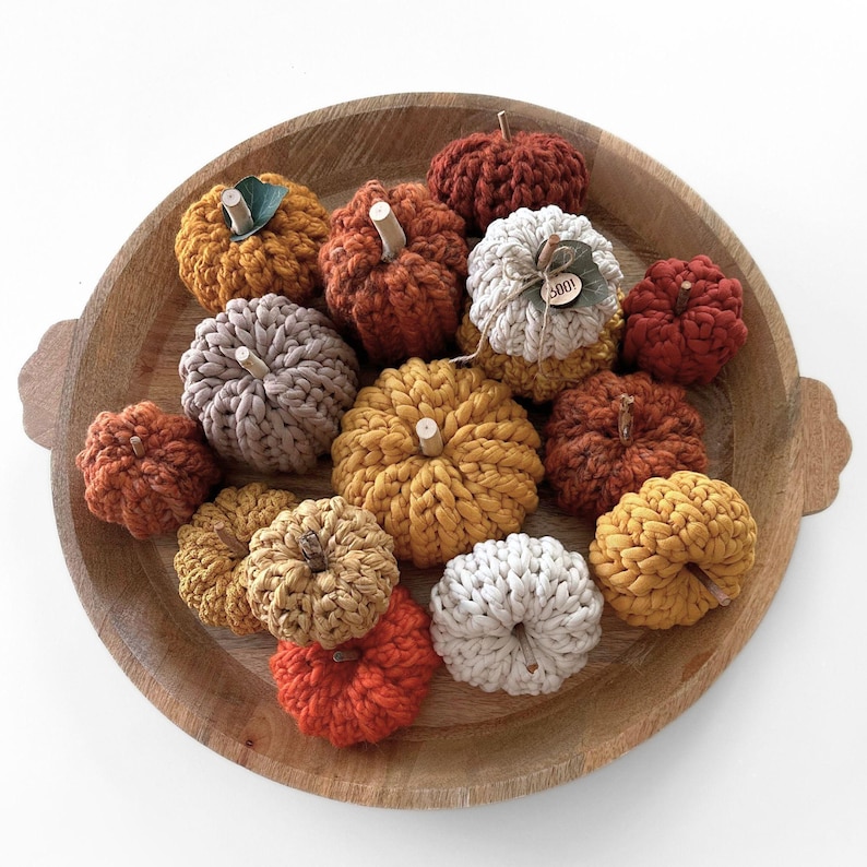 Adjustable Crochet Pumpkin Pattern | One Stitch Pumpkin Pattern with Size 6 Super Bulky Yarn | Fully Customizable image 4