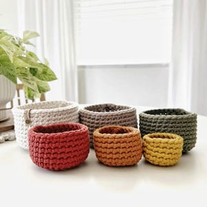 PDF Crochet Pattern | DIY Crochet Pattern | Crochet Nesting Bowl Pattern | Storage Bowl Pattern | Stacking Bowl Pattern | Rainbow Bowls image 6