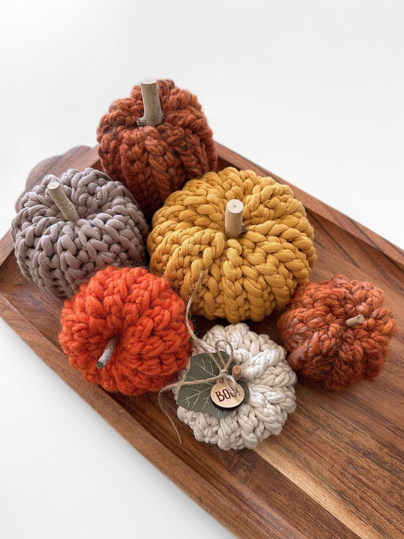 Adjustable Crochet Pumpkin Pattern | One Stitch Pumpkin Pattern with Size 6 Super Bulky Yarn | Fully Customizable image 6