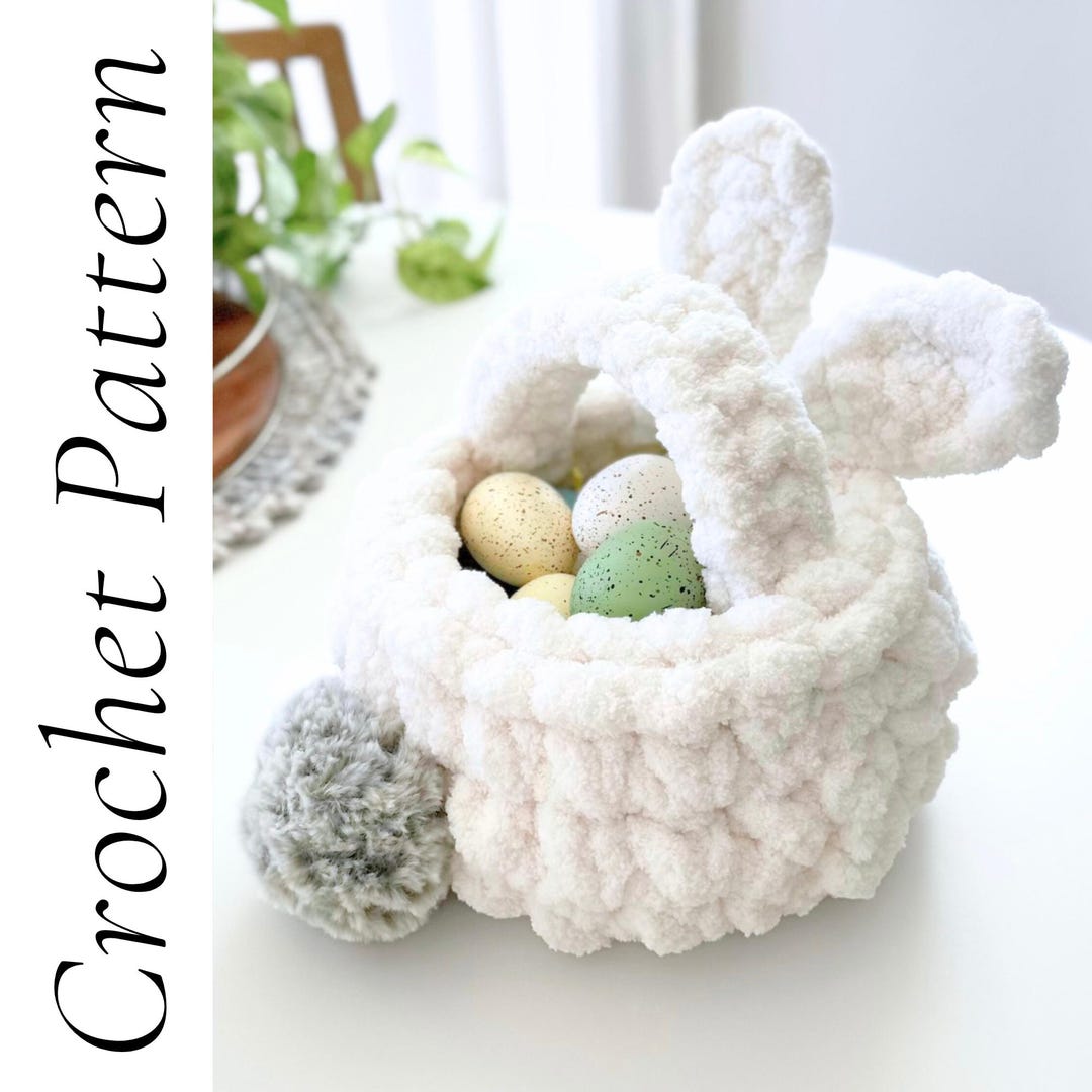 PDF Crochet Pattern | Crochet Jumbo Easter Bunny Basket Pattern | DIY ...