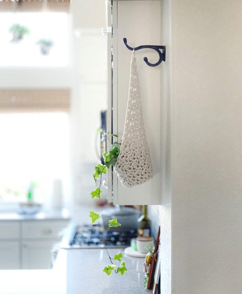 DIY Crochet Pattern | Crochet Plant Hanger | Boho Hanging Planter Pod | Modern Macrame Inspired Plant Holder image 8