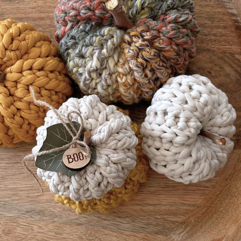 Adjustable Crochet Pumpkin Pattern | One Stitch Pumpkin Pattern with Size 6 Super Bulky Yarn | Fully Customizable image 7