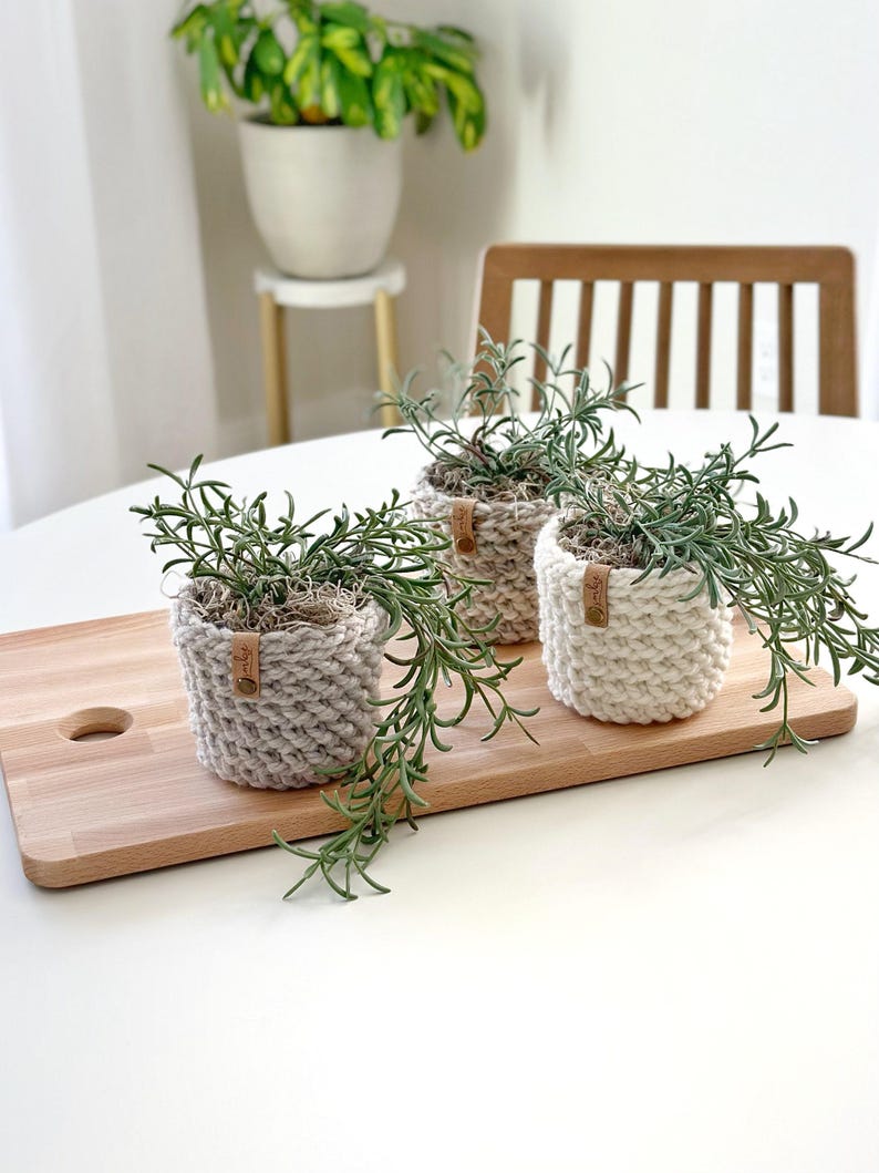 Crochet Plant Cozy Pattern | The Herringbone Planter Pattern | Digital Crochet Pattern | DIY Craft | Crochet Home Decor Pattern image 8