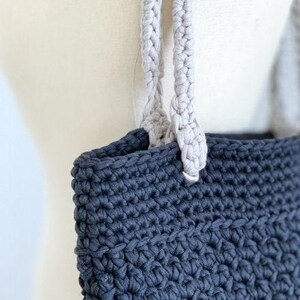DIY Häkelanleitung | Tragetasche häkeln Muster | Crochet Markt Tote Muster | Häkeltasche Muster | Gehäkelte Strandtasche | Gehäkelte Einkaufstasche Bild 7