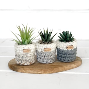 Crochet Planter Pattern - DIY Blumentopfabdeckungen, dekorative Hülle für Pflanzen, Pflanzenpullover