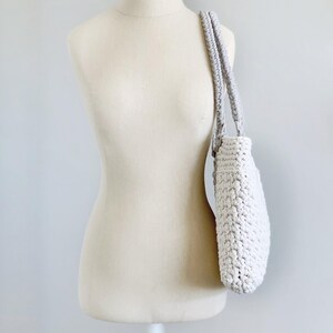 DIY Häkelanleitung | Tragetasche häkeln Muster | Crochet Markt Tote Muster | Häkeltasche Muster | Gehäkelte Strandtasche | Gehäkelte Einkaufstasche Bild 6