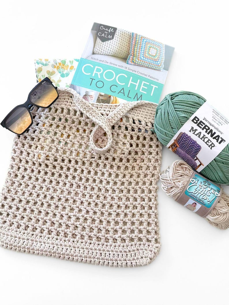 DIY Crochet Pattern | The Market Tote Crochet Pattern | Crochet Tote Bag Pattern | Crochet Beach Bag Pattern | Summer Crochet Project image 4