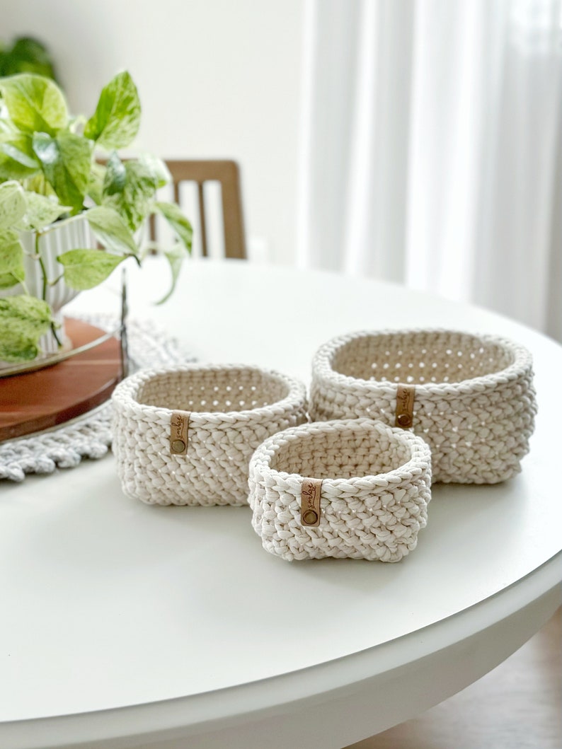 The Boxy Basket Pattern 084 DIY Crochet Basket Pattern Square Basket Pattern Nesting Basket Pattern Crochet Home Decor Pattern image 5