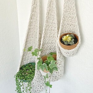 DIY Crochet Pattern | Crochet Plant Hanger | Boho Hanging Planter Pod | Modern Macrame Inspired Plant Holder image 5
