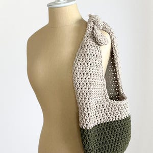 Häkelanleitung für Schultertasche - Top Knot Tragetasche, Boho Farbblock Geldbörse, einfache Sommer Tragetasche PDF häkeln Bild 8