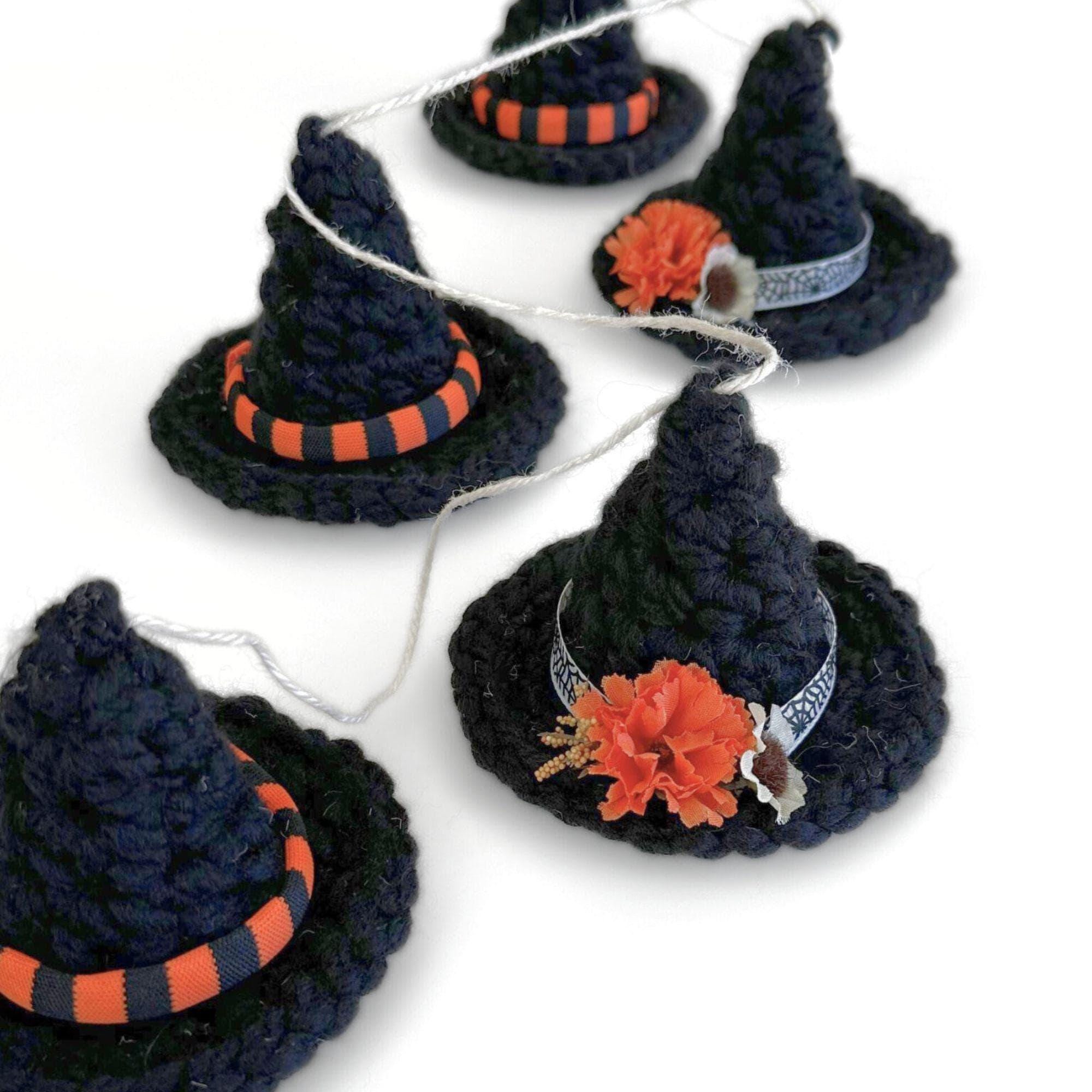 Lot De 12 Chapeaux De Sorcière Halloween + Corde De 30 M - Déco De Fête, Décorations Suspendues Faciles