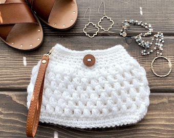 DIY Crochet Pattern | Crochet Clutch Pattern | Crochet Wristlet Pattern | The Puff Clutch Crochet Pattern | Crochet Bag | Crochet Purse