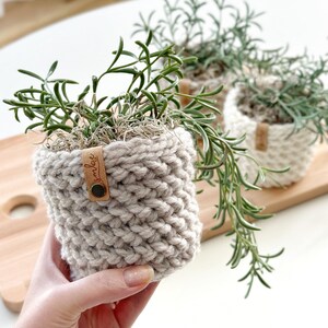 Crochet Plant Cozy Pattern | The Herringbone Planter Pattern | Digital Crochet Pattern | DIY Craft | Crochet Home Decor Pattern image 7