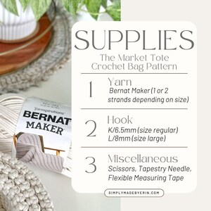 DIY Crochet Pattern | The Market Tote Crochet Pattern | Crochet Tote Bag Pattern | Crochet Beach Bag Pattern | Summer Crochet Project image 9
