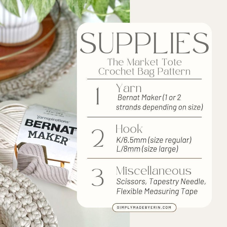 DIY Crochet Pattern | The Market Tote Crochet Pattern | Crochet Tote Bag Pattern | Crochet Beach Bag Pattern | Summer Crochet Project image 9