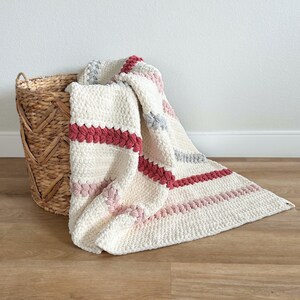 Crochet Blanket Pattern - DIY Chunky Throw or Baby Blanket PDF with Braided Puff Stitch image 5