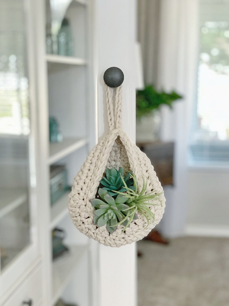 DIY Crochet Pattern Hanging Basket Pattern Succulent Planter Pattern Air Plant Holder Pattern Crochet Basket Pattern Crochet Pod image 2