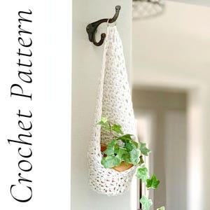 DIY Crochet Pattern | Crochet Plant Hanger | Boho Hanging Planter Pod | Modern Macrame Inspired Plant Holder image 4