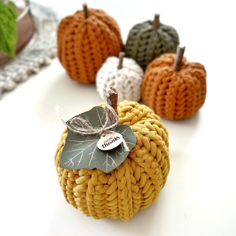 Herringbone Crochet Pumpkin Pattern – Easy Fall Decor, 3 Sizes, Beginner Friendly, DIY Autumn Pumpkin image 3