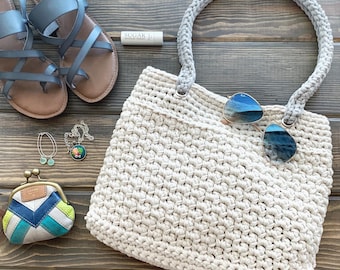 DIY Crochet Pattern | Crochet Tote Bag Pattern | Crochet Market Tote Pattern | Crochet Bag Pattern | Crochet Beach Bag | Crochet Market Bag