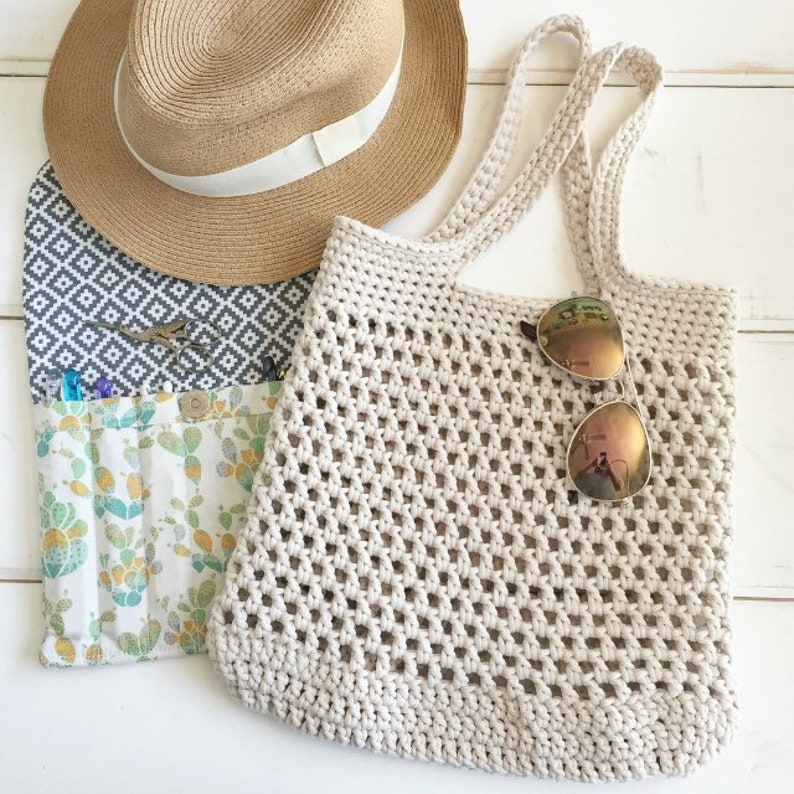 DIY Crochet Pattern The Market Tote Crochet Pattern Crochet Tote Bag Pattern Crochet Purse Pattern Crochet Beach Bag Pattern image 2