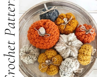 Häkelanleitungen-Bundle | 8er Set Kürbis Häkelanleitungen | Digitale Häkelanleitung | DIY Häkelanleitung für den Herbst | Häkelanleitung