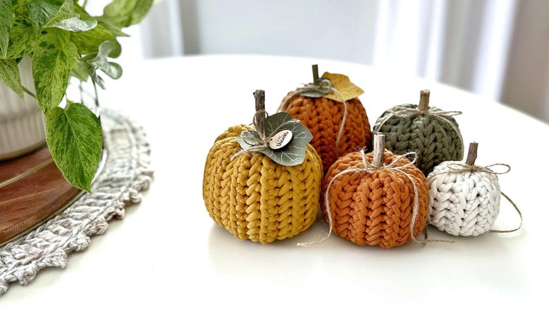 Herringbone Crochet Pumpkin Pattern – Easy Fall Decor, 3 Sizes, Beginner Friendly, DIY Autumn Pumpkin image 7