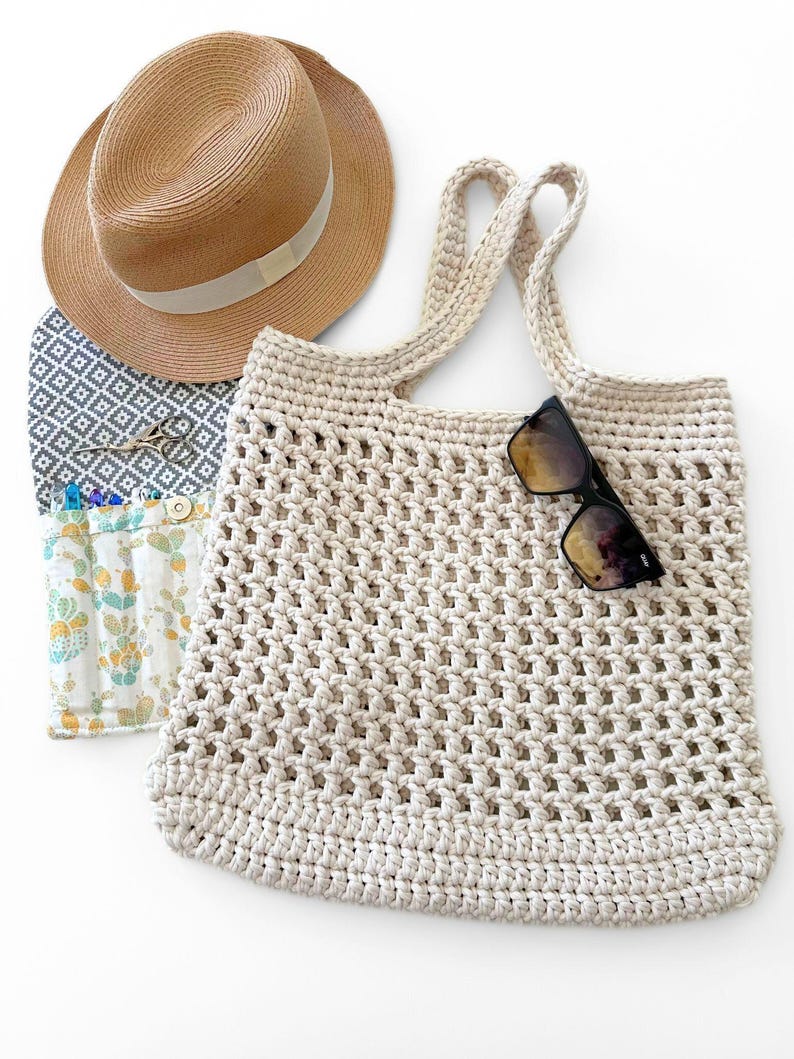 DIY Crochet Pattern | The Market Tote Crochet Pattern | Crochet Tote Bag Pattern | Crochet Beach Bag Pattern | Summer Crochet Project image 5