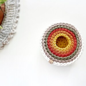 PDF Crochet Pattern | DIY Crochet Pattern | Crochet Nesting Bowl Pattern | Storage Bowl Pattern | Stacking Bowl Pattern | Rainbow Bowls image 5